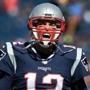 Foxborough, MA: October1, , 2017: Patriots quarterback Tom Brady does his usual pre game scream towards the fans in the south end zone as he comes out for pre game warmups. The New England Patriots hosted the Carolina Panthers in an NFL regular season football game at Gillette Stadium. (Jim Davis/Globe Staff). 