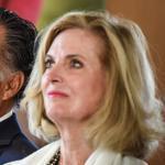 Mitt Romney and Ann Romney attended the press presentation of a newly constructed Mormon temple near Paris in March 2017.