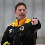 Kanata, ONT - 4/14/2017 - Boston Bruins head coach Bruce Cassidy during Boston Bruins practice in advance of Saturday's Game 2 at the Bell Sensplex in Kanata, ON. - (Barry Chin/Globe Staff), Section: Sports, Reporter: Fluto Shinzawa, Topic: 15Bruins, LOID: 8.3.2221977557.