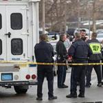 Boston police at a shooting scene by 31 Whittier St. near Boston Police Headquarters in Roxbury.