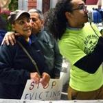 Protesters in November joined Ramona Alvarez and her husband, Juan Tejeda, owners of El Embajador, which faces eviction in Egleston Square.