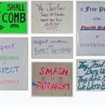 23artofmarch -- An interactive trove of digitized signs from last year's Women's March in Boston is now available online. (Art of the March)