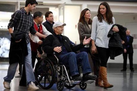Salvatore F. DiMasi arrived at Logan Airport in November 2016 surrounded by family members after he was released from federal prison due to his battle with cancer.
