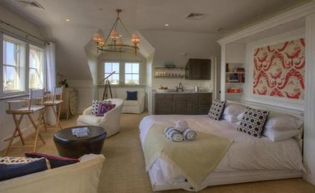 The most luxurious suite at the Nantucket Hotel and Resort features three walls of windows and a spectacular view of the water.  
