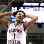Chestnut Hill MA 02/17/18 Boston College Eagles Jerome Robiinson reacting after he was called for a foul against Norte Dame Fighting Irish during second half action at Conte Forum. (Matthew J. Lee/Globe staff) topic: reporter: 