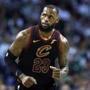 Cleveland Cavaliers' LeBron James plays against the Boston Celtics during the second quarter of an NBA basketball game in Boston, Sunday, Feb. 11, 2018. (AP Photo/Michael Dwyer)