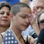 Marjory Stoneman Douglas High School student Emma Gonzalez spoke at a rally for gun control at the Broward County Federal Courthouse in Fort Lauderdale, Fla., on Saturday. 