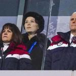 Vice President Mike Pence and his wife, Karen, stood with Kim Yo Jong, sister of North Korean leader Kim Jong Un, during the opening ceremony of the 2018 Winter Olympics in Pyeongchang.