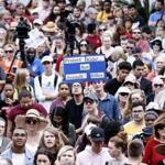 People rallied outside Florida's state Capitol in Tallahassee in support of stronger gun-control laws on Wednesday.
