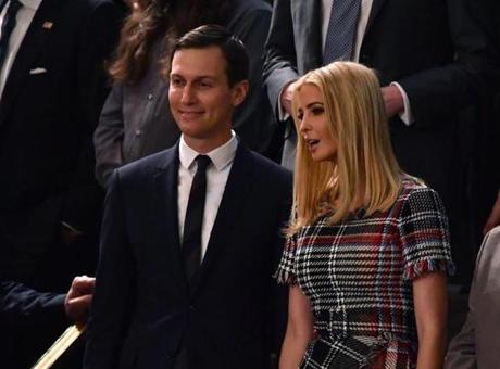 Jared Kushner and Ivanka Trump attended the State of the Union address in January. 
