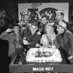 Mr. Stiers (back row, at far right) with other ?M.A.S.H.? cast members in 1981.