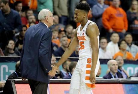 Tyus Battle (right) and Syracuse went 20-13 this season.
