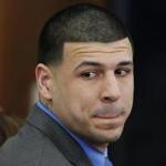 FILE - In this Friday, April 14, 2017 file photo, Former New England Patriots tight end Aaron Hernandez turns to look in the direction of the jury as he reacts to his double murder acquittal in the 2012 deaths of Daniel de Abreu and Safiro Furtado, at Suffolk Superior Court in Boston. Dr. Ann McKee of the CTE Center at Boston University presented the findings of her examination of Hernandez's brain on Thursday, Nov. 9. McKee says she could not say that Hernandez's behavior was a result of his severe case of chronic traumatic encephalopathy. But she says Hernandez suffered substantial damage to several important parts of the brain, including the frontal lobe. Hernandez killed himself in April, while serving life in prison for murder. (AP Photo/Stephan Savoia, Pool, File) 16Hernandez 