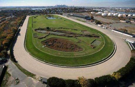 Amazon officials visited Suffolk Downs, and possibly other sites, during a recent trip to Boston.

