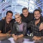 ?American Idol? host Ryan Seacrest (back) with judges Lionel Richie (left), Katy Perry, and Luke Bryan.