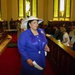 Linda Brown attended an event in Topeka, Kan., in 2004 to mark the 50th anniversary of the US Supreme Court ruling in Brown v. Board of Education.