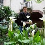 Stan Kozak, chief horticulturist at Boston?s Isabella Stewart Gardner Museum, trimmed flowers in the courtyard. 