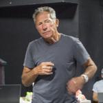 Israel Horovitz (center) observed a rehearsal with the cast of his play 