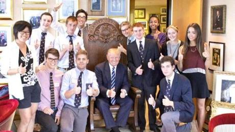 Harvard Lampoon staffers stole the Harvard Crimson president?s chair and pretended to be from the student newspaper when they met with Donald Trump in 2015.
