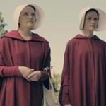 Elisabeth Moss (left) and Alexis Bledel in ?The Handmaid?s Tale.?