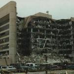 The Alfred P. Murrah Federal Building in Oklahoma City, Okla., following the 1995 bombing.  