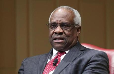 Clarence Thomas spoke in February at the Library of Congress.
