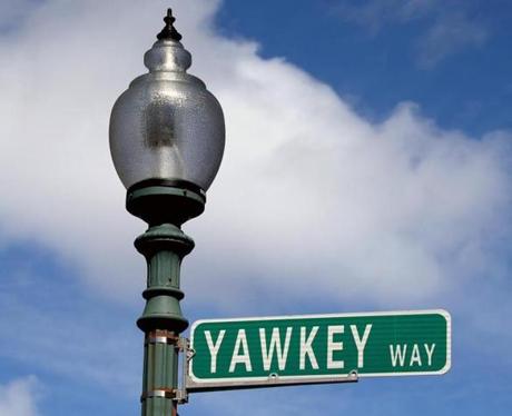 BOSTON, MA - 3/15/2018: The name Yawkey Way around Fenway Park Boston (David L Ryan/Globe Staff ) SECTION: METRO TOPIC 16yawkeypic
