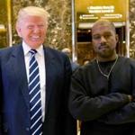 FILE - In this Dec. 13, 2016, file photo, then-President-elect Donald Trump and Kanye West pose for a picture in the lobby of Trump Tower in New York. Trump is tweeting his thanks to rap superstar Kanye West for his recent online support. Trump wrote, ?Thank you Kanye, very cool!? in response to the tweets from West, who called the president ?my brother.? West tweeted a number of times Wednesday expressing his admiration for Trump, saying they both share ?dragon energy.? The rap star also posted a photo of himself wearing Trump?s campaign ?Make America Great Again? hat. (AP Photo/Seth Wenig, File)