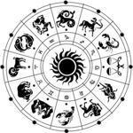 Tarot cards and a zodiac wheel