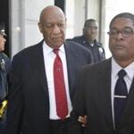 TOPSHOT - Actor and comedian Bill Cosby (C) comes out of the Courthouse after the verdict in the retrial of his sexual assault case at the Montgomery County Courthouse in Norristown, Pennsylvania on April 26, 2018. Disgraced television icon Bill Cosby was convicted Thursday of sexual assault by a US jury -- losing a years-long legal battle that was made tougher at retrial as the first celebrity trial of the #MeToo era. / AFP PHOTO / Dominick ReuterDOMINICK REUTER/AFP/Getty Images
