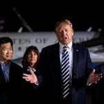 Trump spoke after meeting three American detainees upon their arrival from North Korea