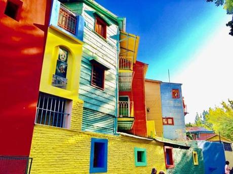 Houses in the La Boca neighborhood of the Buenos Aires.
