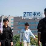 The ZTE logo is seen on an office building in Shanghai on May 3, 2018. Senior US officials arrive in Beijing for trade talks with China, as both sides dampen expectations for a quick resolution to the heated dispute between the world's two largest economies. / AFP PHOTO / Johannes EISELEJOHANNES EISELE/AFP/Getty Images