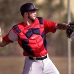 Fort Myers, FL - 2/18/2017 - Boston Red Sox catcher/left fielder Blake Swihart (23). Red Sox Spring Training. Day Six at Jet Blue Park in Fort Myers, FL. - (Barry Chin/Globe Staff), Section: Sports, Reporter: Peter Abraham, Topic: 19Red Sox, LOID: 8.3.1646383778.