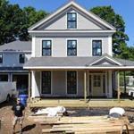 Developer Chad Maguire is renovating and expanding an 1856 Greek Revival home on Morton Street in Newton.
