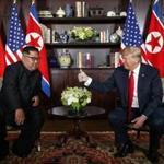 President Donald Trump meets with North Korean leader Kim Jong Un on Sentosa Island, Tuesday, June 12, 2018, in Singapore. (AP Photo/Evan Vucci)