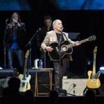 Paul Simon kicks off his Homeward Bound: The Farewell Tour in Vancouver, British Columbia, on Wednesday, May 16, 2018. The tour will continue on to cover North America, the United Kingdom and Europe. (Jimmy Jeong/The Canadian Press via AP)