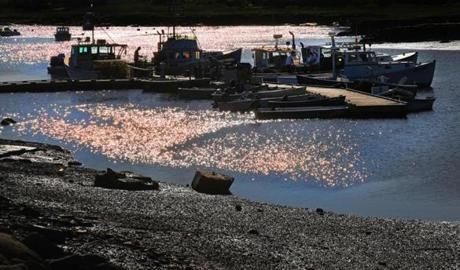 SCITUATE, MA - 6/14/2018: Early morning sunlight in Scituate Harbor with lobstermen making their boats ready for the day (David L Ryan/Globe Staff ) SECTION: METRO TOPIC stand alone photo
