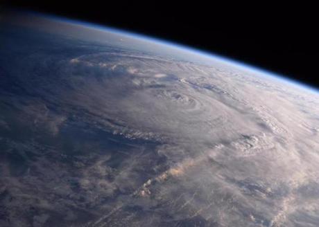 Hurricane Harvey over Texas as seen from the International Space Station in August 2017.
