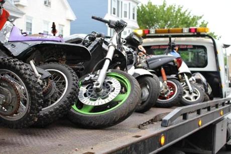 Police have focused on seizing improperly stored off-road vehicles.
