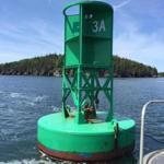 The gong at the Eagle Island buoy was recently stolen, according to the US Coast Guard. Mariners rely on the sounding devices to guide them past hazards. 