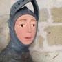 A view of the 16th-century wooden figure of St. George, at St. Michael?s Church in Estella, northern Spain, after its restoration. 