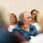 Susannah French listened during a segment that explored sameness and difference of identity during a civility workshop held by Dr. Carolyn Lukensmeyer in Damariscotta, Maine, last year.