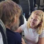  Fifteen-year-old Clara Daly used sign language to communicate with Tim Cook, who is blind and deaf, on an Alaska Air flight from Boston to Portland, Ore. The story is lovely and shows what can happen when we reach out to help others on an airplane. 
