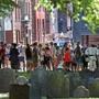 BOSTON, MA - 7/03/2018: TOURISTS.... a tour at the Granary Burial Ground. What does fourth of July mean to people coming to Boston. (David L Ryan/Globe Staff ) SECTION: METRO TOPIC 04history