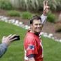 New England Patriots quarterback Tom Brady waved during minicamp last month.