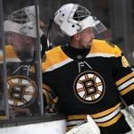 Boston, MA - 9/26/2018 - (1st period) Boston Bruins goaltender Jaroslav Halak (41). The Boston Bruins host the Detroit Red Wings in a pre-season exhibition game at TD Garden. - (Barry Chin/Globe Staff), Section: Sports, Reporter: Kevin P. Dupont , Topic: 27Bruins-Red Wings, LOID: 8.4.3251968786.
