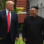 President Donald Trump walked with North Korean leader Kim Jong Un in June. 