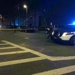 Boston police were at the crime scene Saturday night.