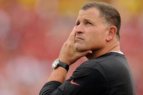 FILE - DECEMBER 30: According to reports December 30, 2013, the Tampa Bay Buccaneers have fired head coach Greg Schiano. TAMPA, FL - DECEMBER 15: Greg Schiano, head coach of the Tampa Bay Buccaneers, watches the action during a game against the San Francisco 49ers at Raymond James Stadium on December 15, 2013 in Tampa, Florida. San Francisco won the game 33-14. (Photo by Stacy Revere/Getty Images)
